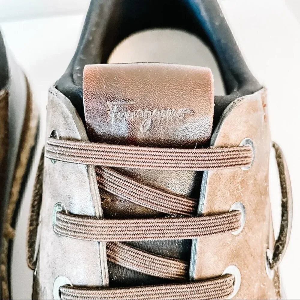 Salvatore Ferragamo Fiano Leather Boat Shoes
